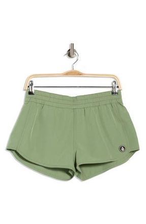 Volcom Simply Solid Cover-Up Shorts in Grass Green at Nordstrom Rack, Size X-Small