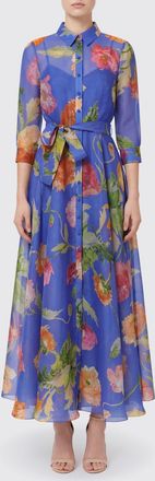 Carolina Herrera Abito chemisier in seta con stampa floreale