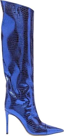 Generic Womens Patent Leather High Heel Boots Print Knee Popular Party Boots