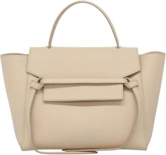 Celine Tweedehands leren handtassen - Dames - Vintage Handtas - Beige - ONE Size - Leer - Vintage