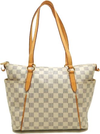 Louis Vuitton Azur Coated Canvas Leather Tote Bag (Pre-Owned)