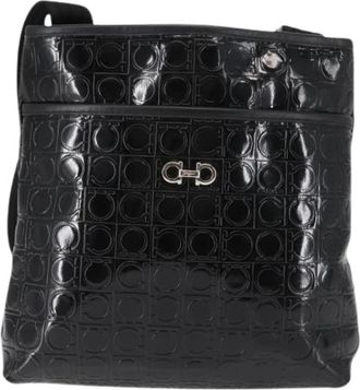 Ferragamo Pre-owned Leren Schoudertas - Dames - Vintage Schoudertas - Zwart - ONE Size - Leer - Vintage
