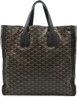 Goyard Black Brown White Pvc Leather Handbag Shoulder Bag Tote Bag (Pre-Owned)