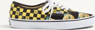 Valentino Garavani Valentino Garavani And Vans Low-Top Fabric Trainer With VLogo Checkerboard Print And Le Chat De La Maison Print