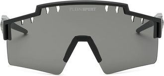 Plein Sport Tiger Frame Zonnebril - Heren - Zonnebrillen - Zwart - ONE Size - Leer - Accessoires