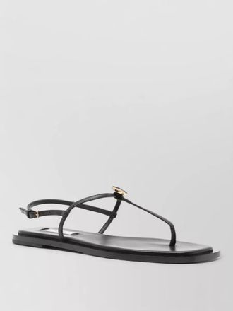 Toteme leather t strap sandals slingback design