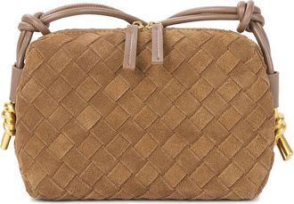 Tiffany & Fred Woven Suede Mini Crossbody