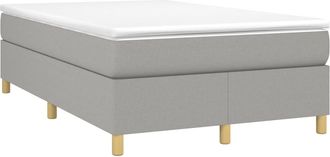 vidaXL Estructura De Cama Sin Colch&oacute;n Tela Gris Claro 120x200 Cm Vidaxl