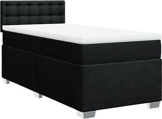 vidaXL Vidaxl - Cama Box Spring Con Colch&oacute;n Tela Negro 90x190 Cm