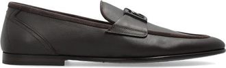 Dolce & Gabbana Calfskin Slipper - Heren - Loafers - Bruin - 41 EU - Katoen - Schoenen