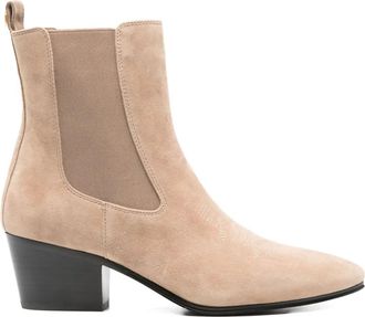 Twin-Set suede boots - women - Rubber/Fabric/Leather - 37 - Neutrals