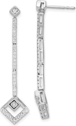 Diamond2Deal 14k Gold 0.55 ct Lab Grown Diamond Dangle Earrings VS Clarity, G-H Color