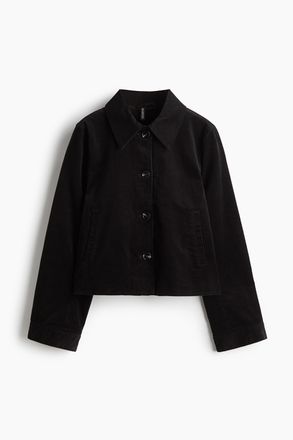 H&M Jacke aus Baumwollcord - Schwarz
