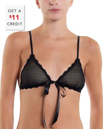 Hanky Panky Dotted Tulle Front Tie Bralette