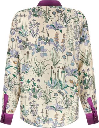 Gucci Womens Multicolor Silk Blouse