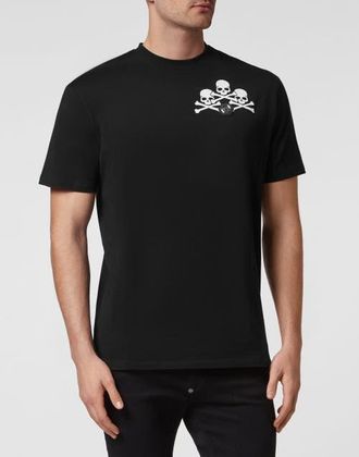 Philipp Plein T-Shirt Round Neck Skull Men in Black/white at Nordstrom, Size Xxx-Large