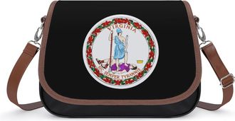 Generic Seal of Virginia State Fashion Womens Crossbody Bags Novelty Handbag Shoulder Bag Purse
