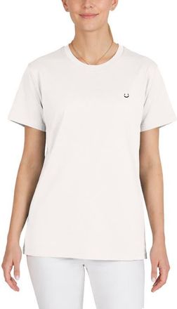 Dalix Womens Lil Smile Jersey Relaxed Tee in Vintage White at Nordstrom, Size X-Large