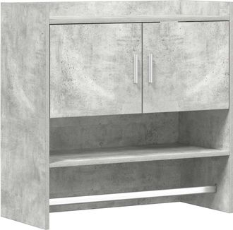 vidaXL Estante De Pared Montada En La Pared Gris Hormig&oacute;n Vidaxl