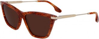 Victoria Beckham Womens VB663S 57 238 Sunglasses - Brown - One Size