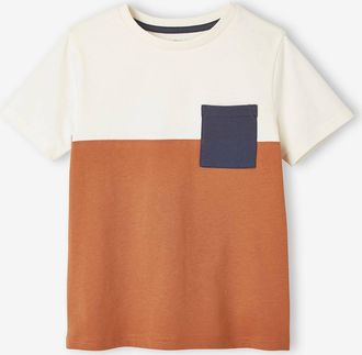 Vertbaudet Jungen T-Shirt, Colorblock orange