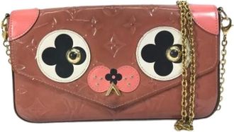 Louis Vuitton Pre-owned Monogram Vernis Pochette - Dames - Vintage Schoudertas - Roze - ONE Size - Leer - Vintage