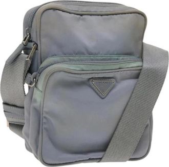 Prada Pre-owned Nylon prada-bags - Dames - Vintage Schoudertas - Blauw - ONE Size - Nylon - Vintage