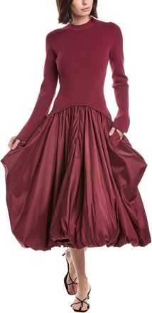 SIMKHAI Kenlie Mock Neck Midi Dress