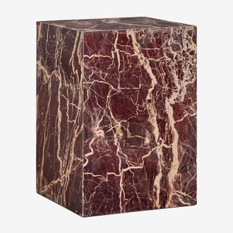 Sklum Mesa Auxiliar Cuadrada 35x35 Cm En Piedra Natural Aluret Sklum