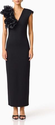 Elliatt Zahara Floral Sleeveless Gown in Black/black at Nordstrom, Size Xx-Small