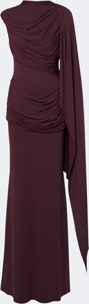De La Vali Draped jersey gown