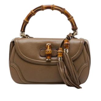 Gucci Pre-owned New Bamboo Satchel - Dames - Pre-owned - Bruin - Maat: ONE Size Zijde