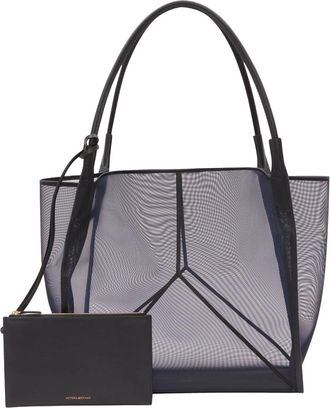 Victoria Beckham Black Victoria Mesh Panel Polyamide Tote Bag