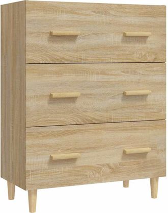 vidaXL Vidaxl - Aparador De Madera Contrachapada Roble Sonoma 70x34x90 Cm