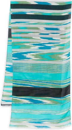 Missoni 2000 gestreepte sjaal - Blauw