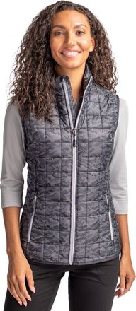 Cutter & Buck Rainier PrimaLoft Womens Eco Insulated Full Zip Printed Puffer Vest