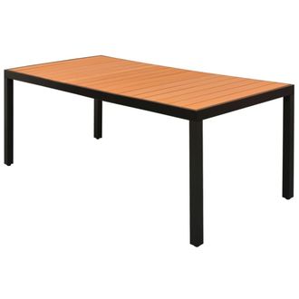vidaXL Mesa De Jard&iacute;n De Aluminio Y Wpc Marr&oacute;n 185x90x74 Cm Vidaxl