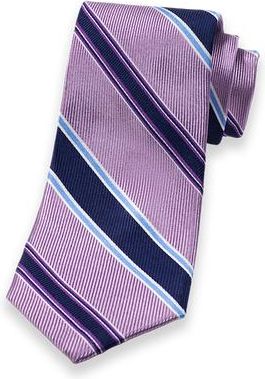 Paul Fredrick Patterned Woven Silk Tie in Purple Multi at Nordstrom