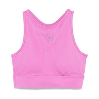 adidas Adidas by Stella McCartney, Sleeveless Tops, female, Purple, Size: S Purple Top with Open Back