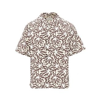 Prada Printed cotton and silk bowling shirt Man M
