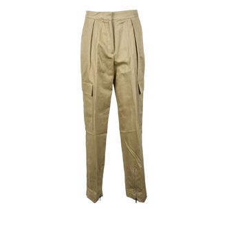 Calvin Klein Dames, Broeken, Bruin, Maat: XL Katoen