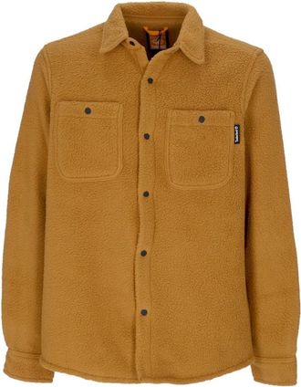 Timberland Lange Mouw Fleece Overshirt Tarwe Boot - Heren - Zomerjassen - Bruin - XL - Polyester - Jassen