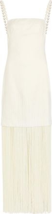 Andres Otalora Mar Caribe Fringed Linen Maxi Dress - Ivory - 0 (UK4 / Xxs)