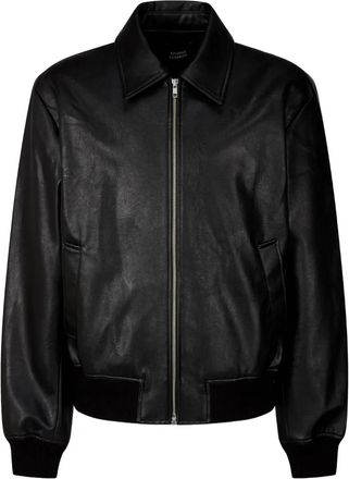 TOMBOY Jack met geribbelde manchetten en rits - Zwart