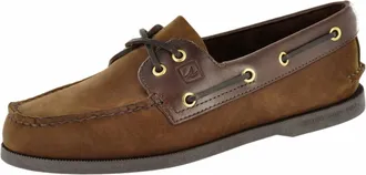 Sperry Top-Sider Mens Authentic Original Double-Eyed Boat Shoes In Brown Nubuck