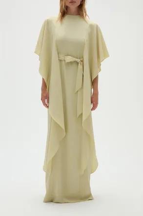 Amsale Pebble Crepe Kaftan in Pistachio at Nordstrom, Size 10