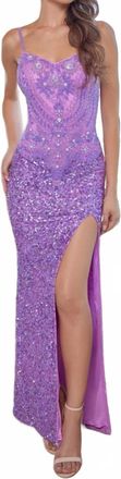 Scala Womens Gown In Lavender Silver