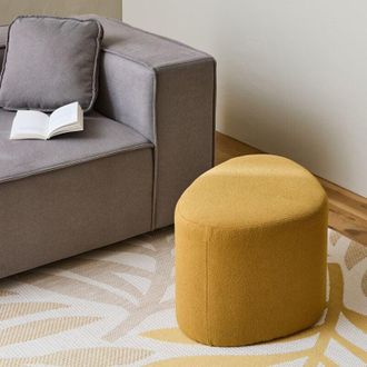 Sweeek Sweeek - Sgabello e poggiapiedi in tessuto a forma di ciottolo