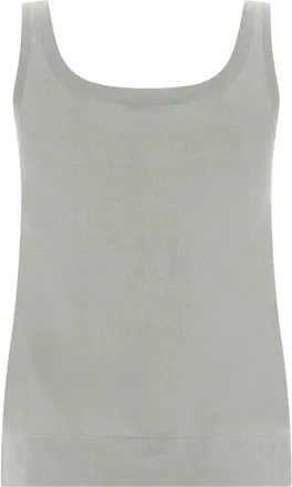 Max Mara Silk-Cashmere Blend Tank Top - Green