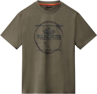 Napapijri S-Bald S/S T-Shirt für Herren | braun/oliv